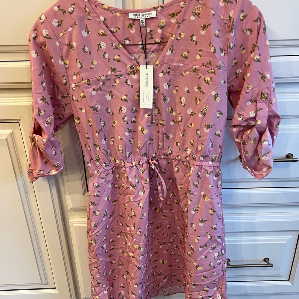 Vintage Speed Control NY Pink Floral Dress NWT